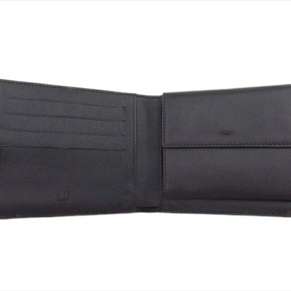 Dunhill Bifold Wallet Brown silver Women Authentic secondhand - Picture 3 of 9